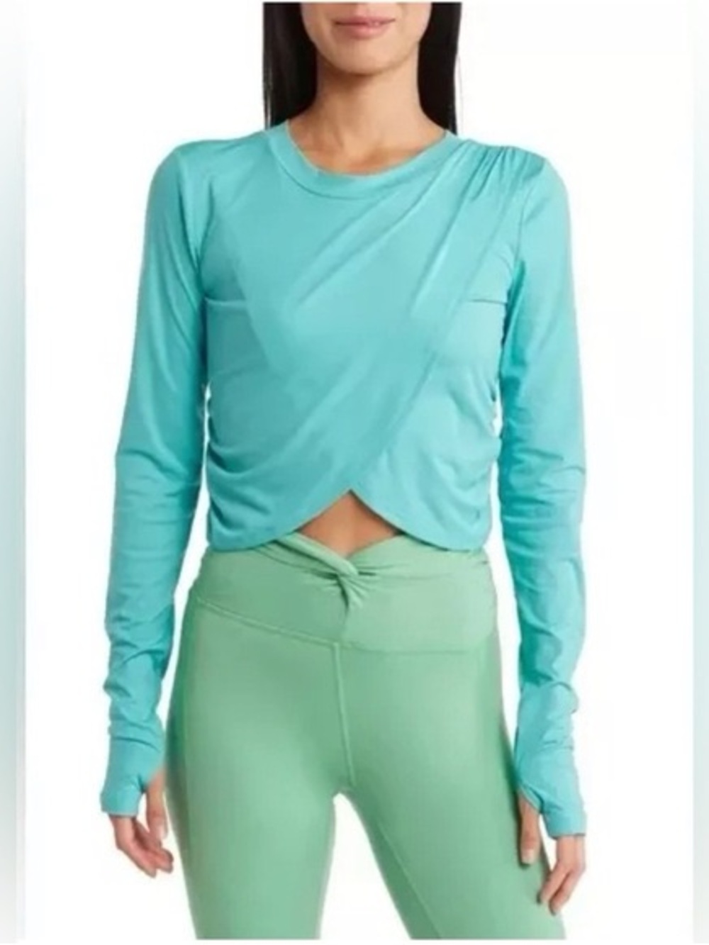 FP Movement by Free People Tulip Crop Top Long Sleeve Size M NWOT